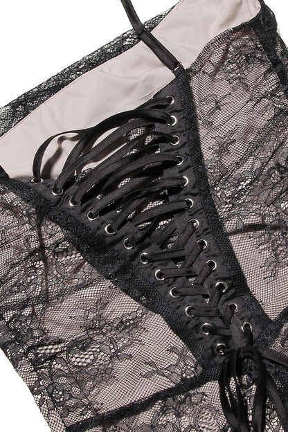 Lace Fishtail Cami Dress With Cover-up
