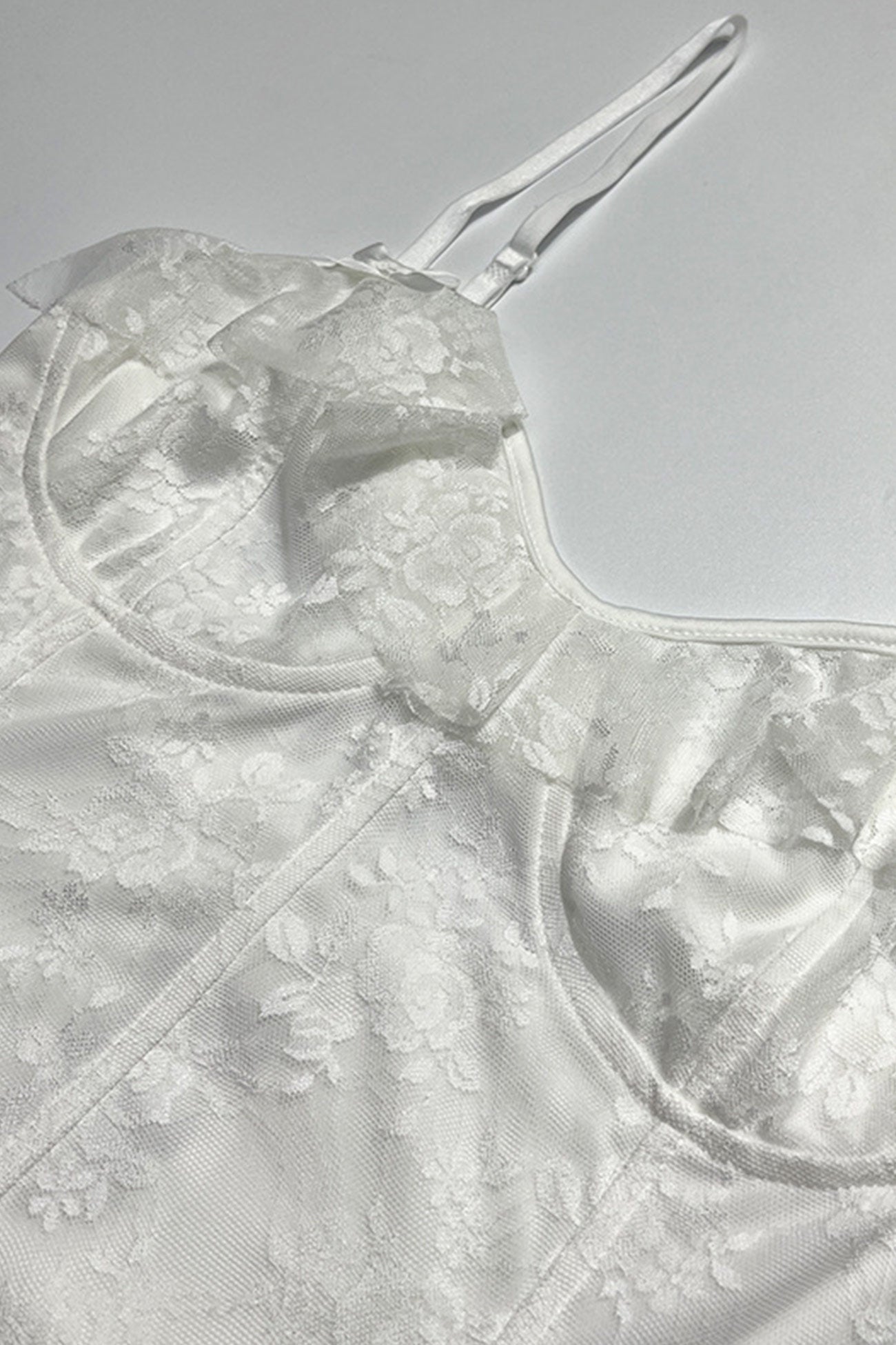 Floral Lace Corset Sweetheart Tiered Ruffle Mini Dress