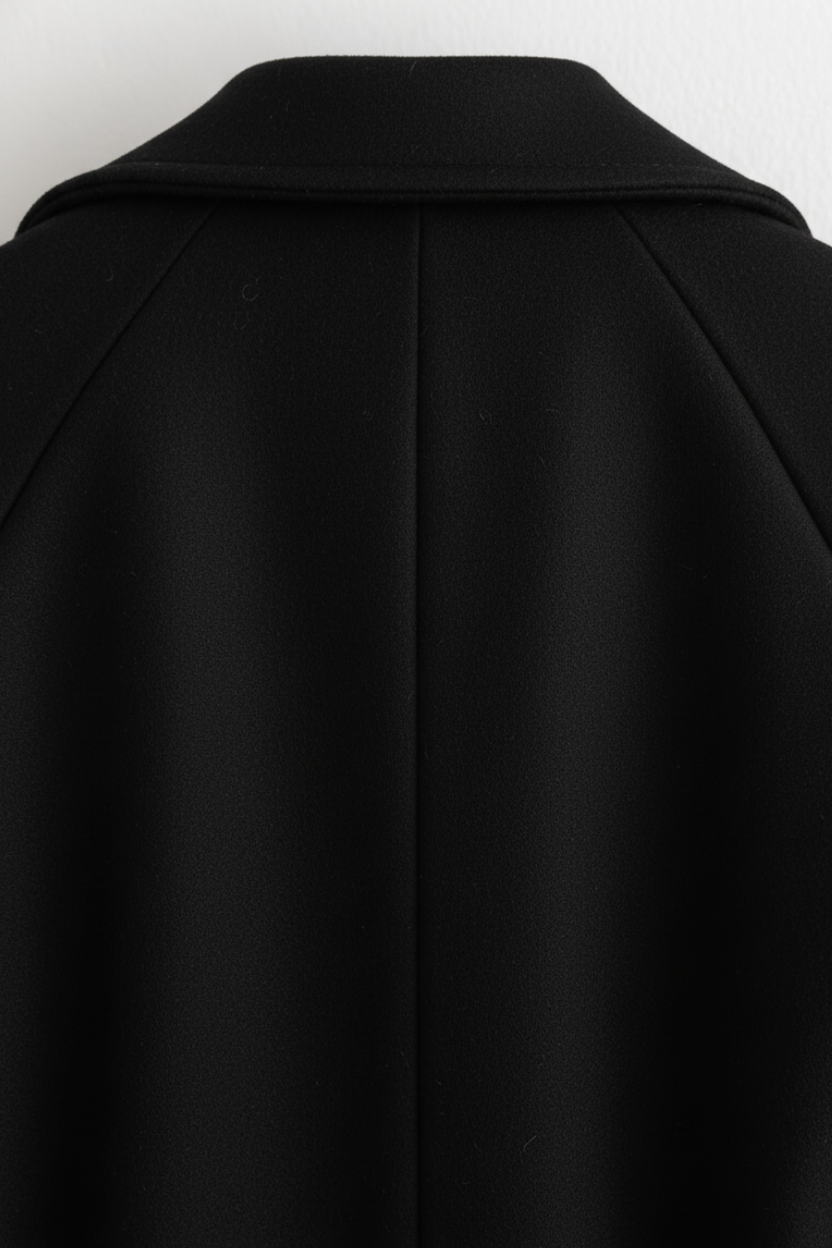Double-Breasted Long Trench Coat | Self-Belt, Epaulettes, A-Line Fit