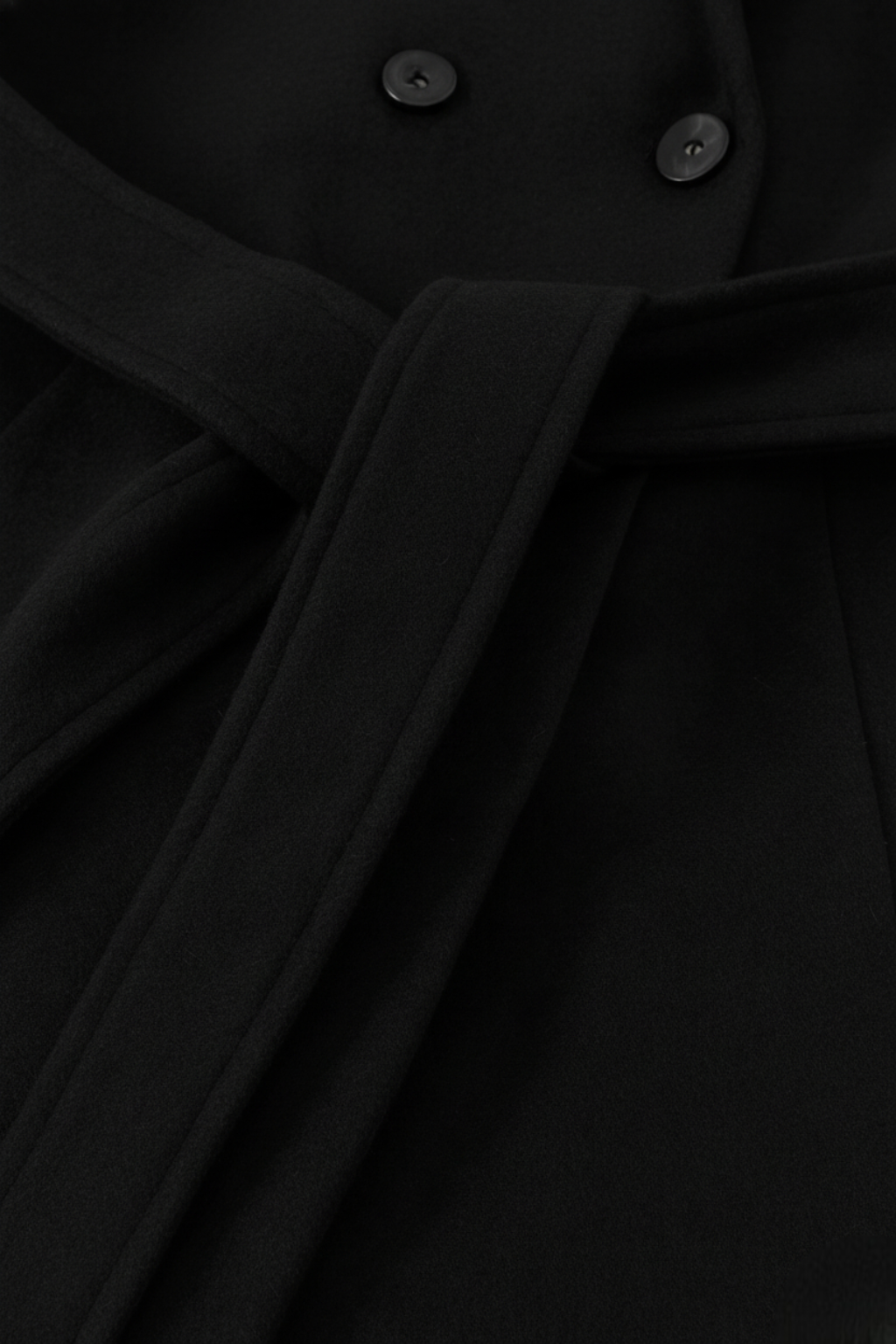 Belted Longline Coat | Wide Lapel | Double-Breasted | Regular Fit