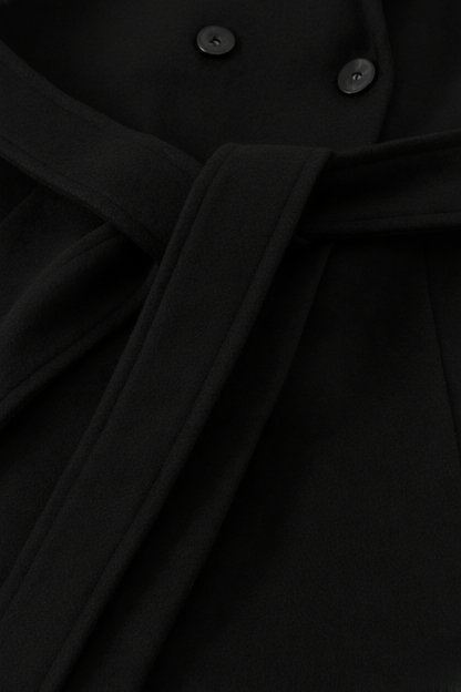 Belted Longline Coat | Wide Lapel | Double-Breasted | Regular Fit