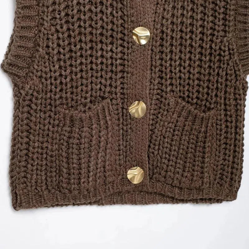 | Button Detailing Sweater Vest