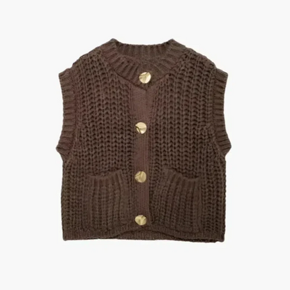 | Button Detailing Sweater Vest