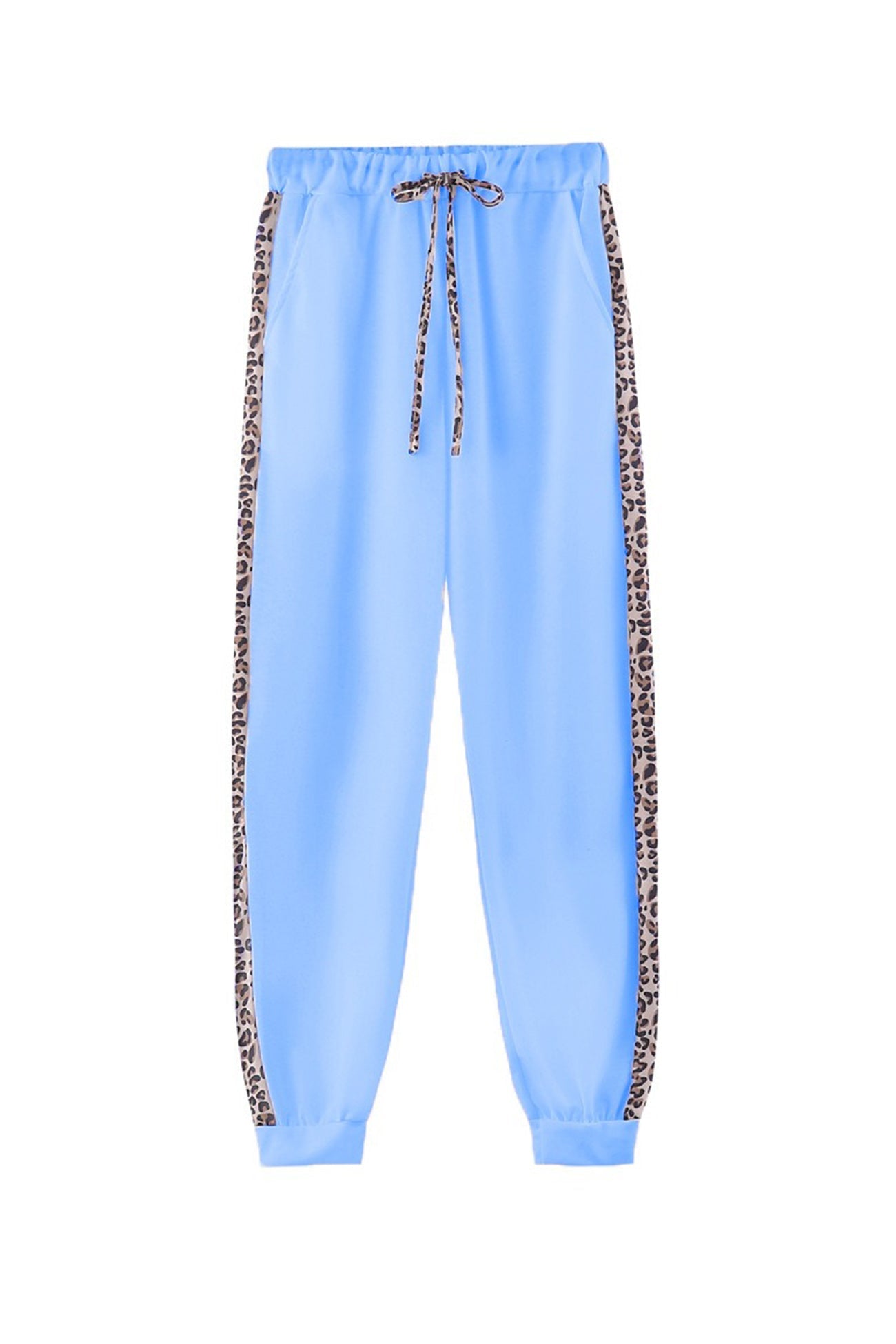 Leopard Patchwork Zip-up Hoodie Suits
