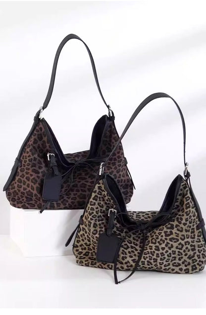 Leopard Print Boho Shoulder Bag