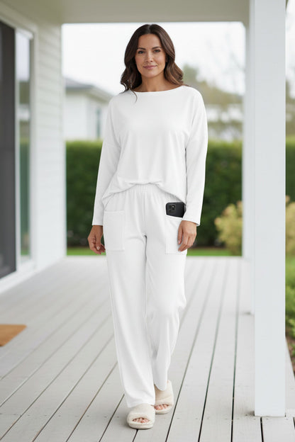 Long Sleeve Pullover Harem Pants Set