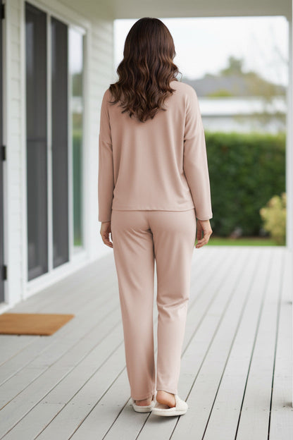 Long Sleeve Pullover Harem Pants Set