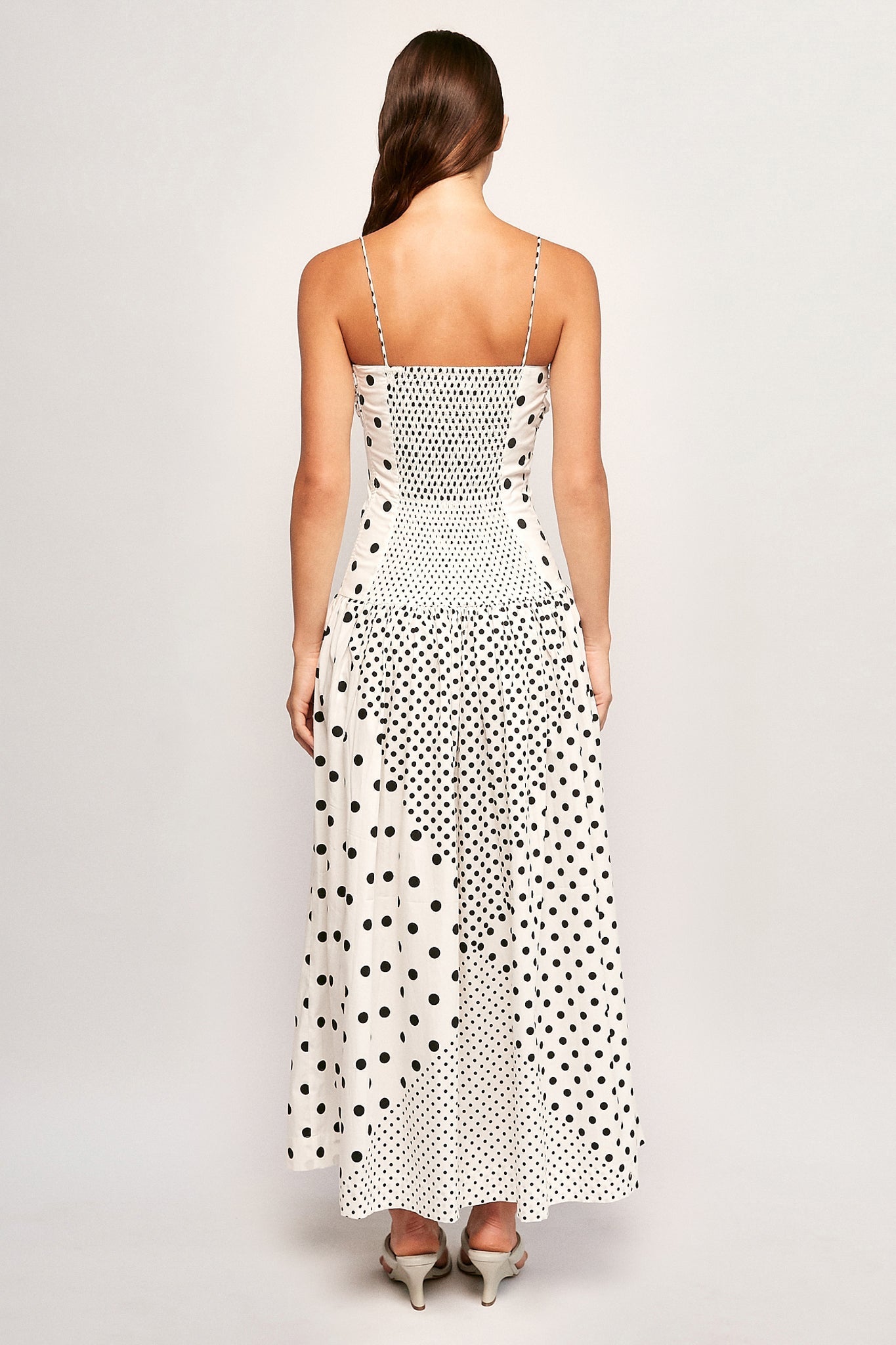 | Sculpted Spot Fitted Midi Dress