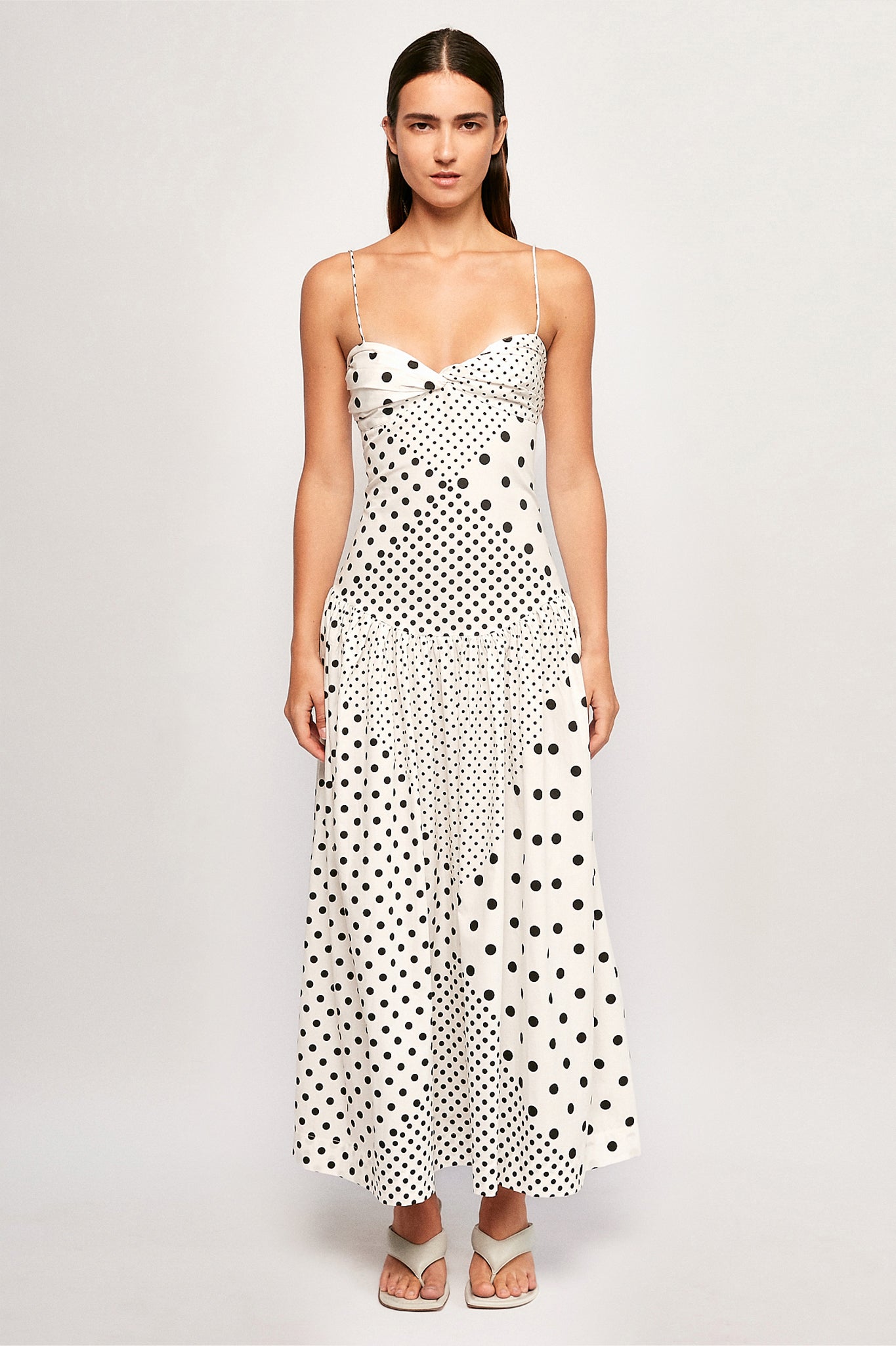 | Sculpted Spot Fitted Midi Dress