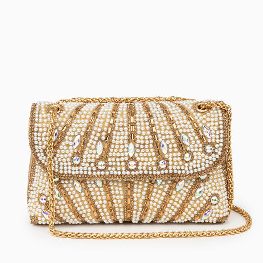 Rhinestone Clutch Bag by Luciana