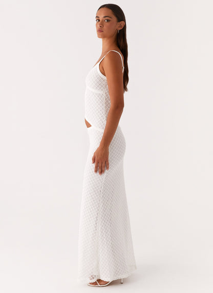 | Cutout Twist Crochet Maxi Dress