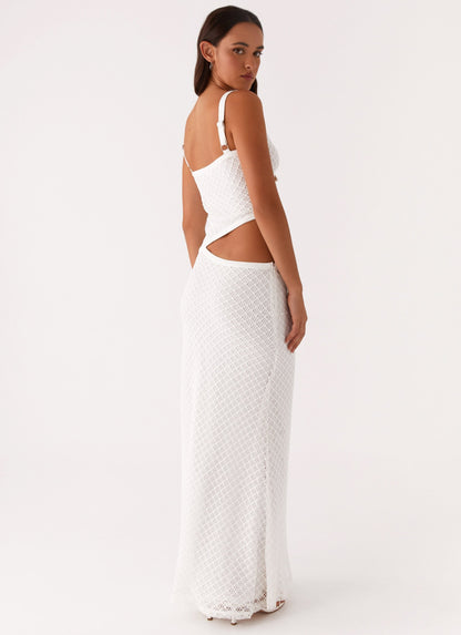 | Cutout Twist Crochet Maxi Dress