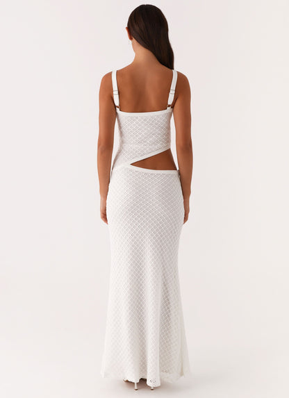 | Cutout Twist Crochet Maxi Dress