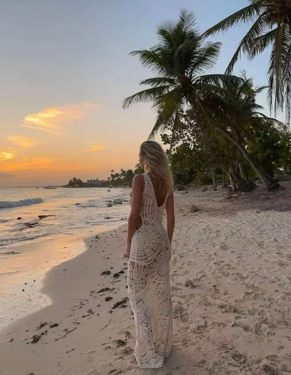 | Crochet Maxi Beach Dress