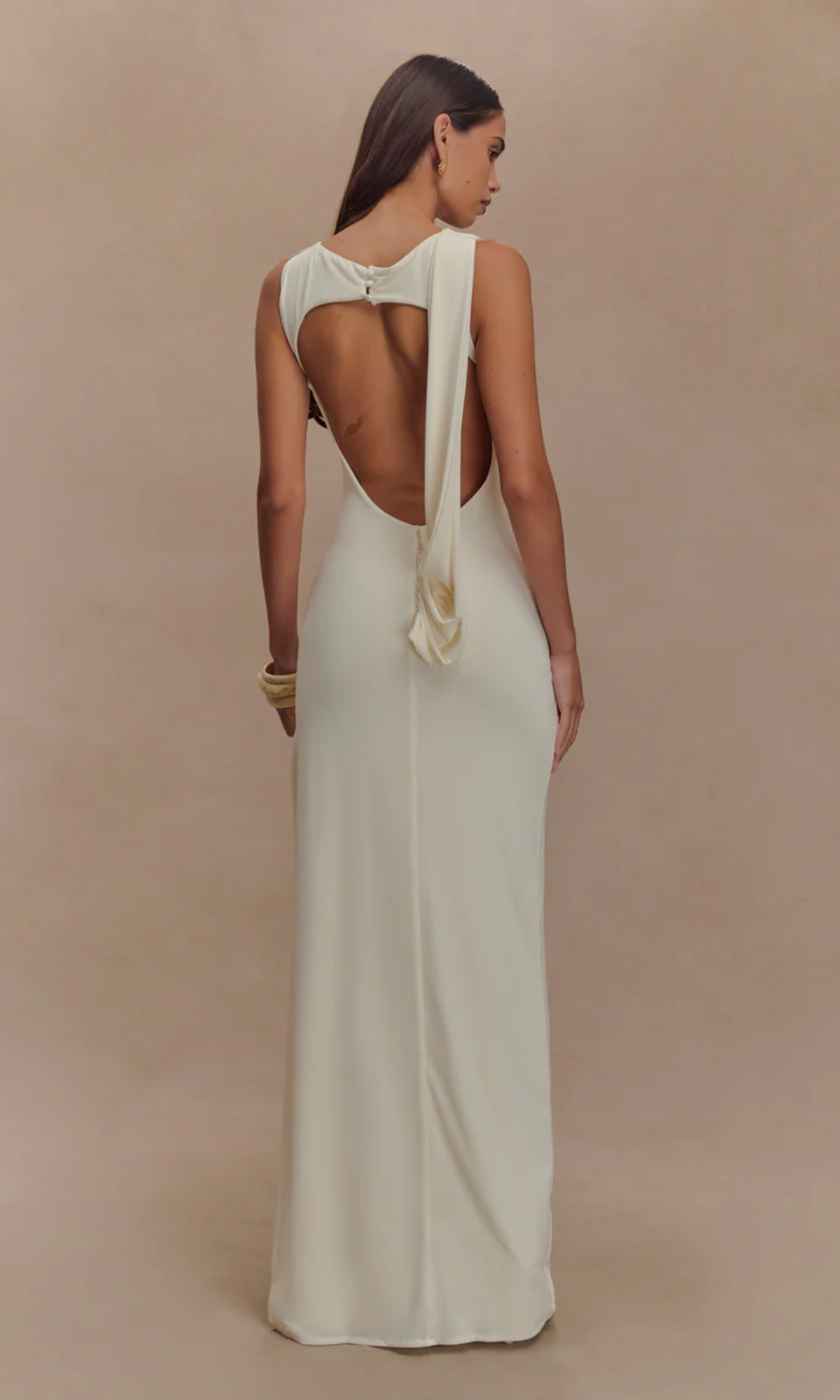 | Draped Waist Detail Maxi Gown
