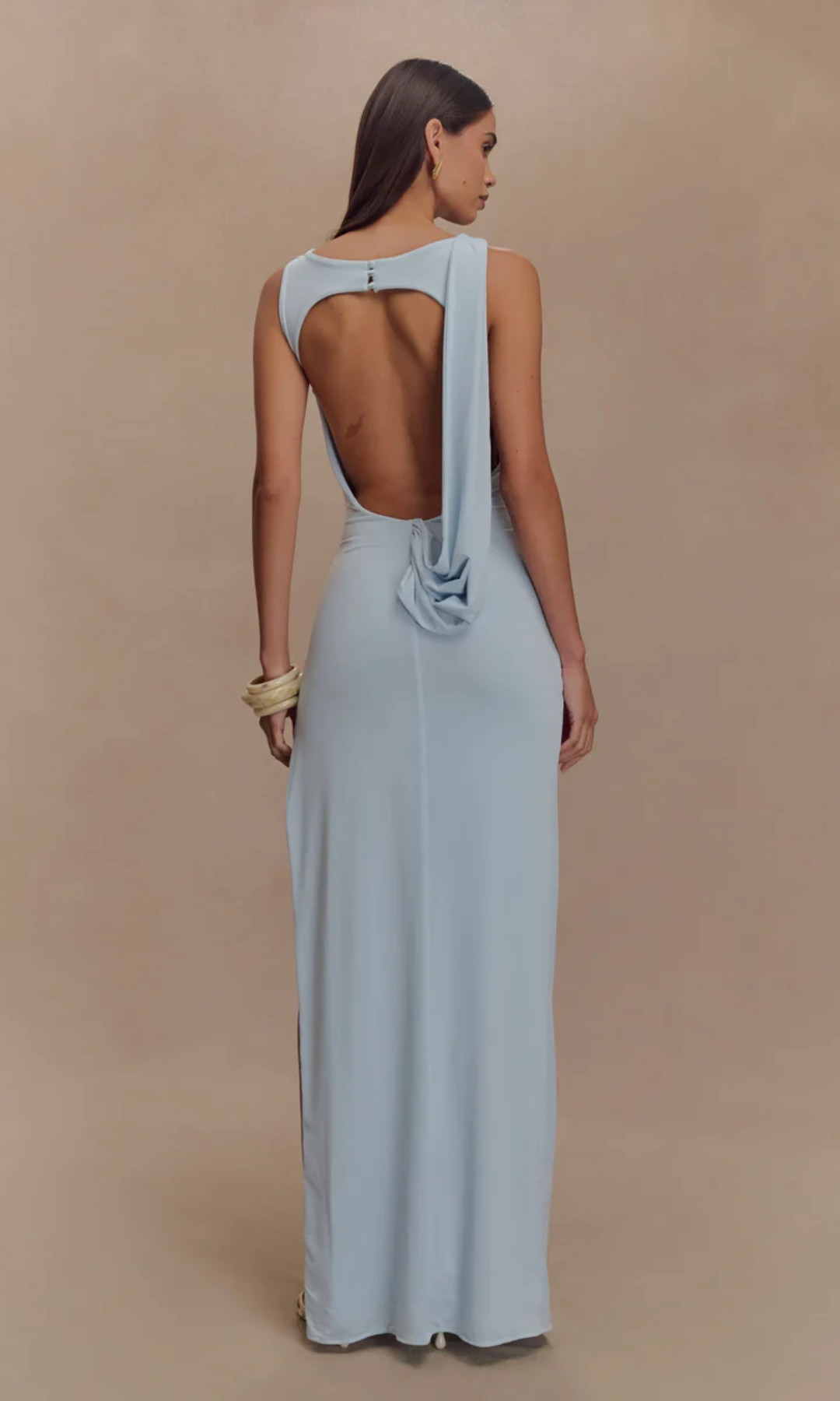 | Draped Waist Detail Maxi Gown