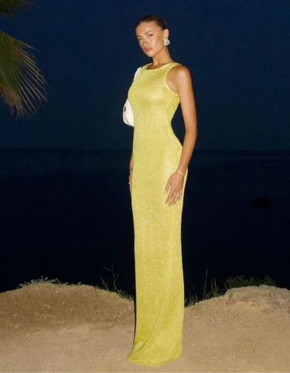 | Evening gown in ice shimmer