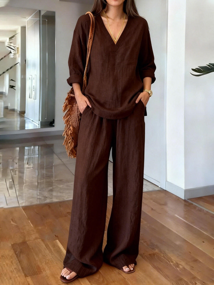 Simple Solid Color Suit