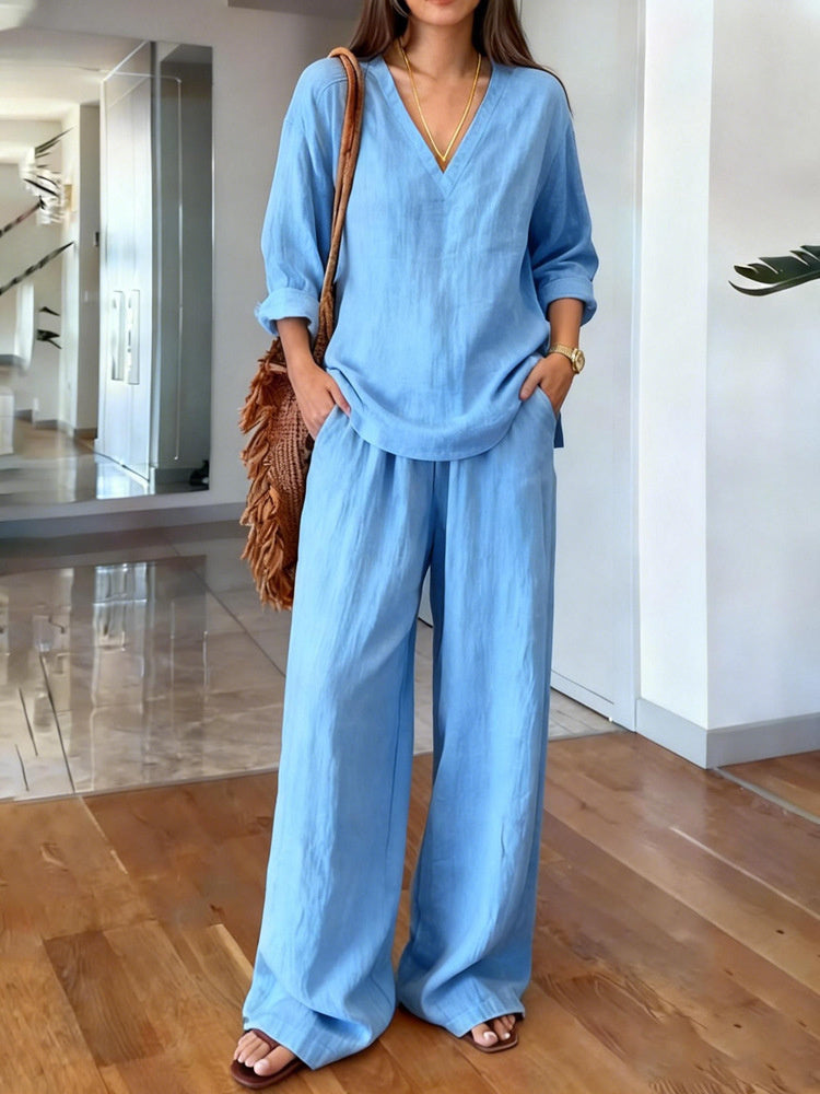 Simple Solid Color Suit