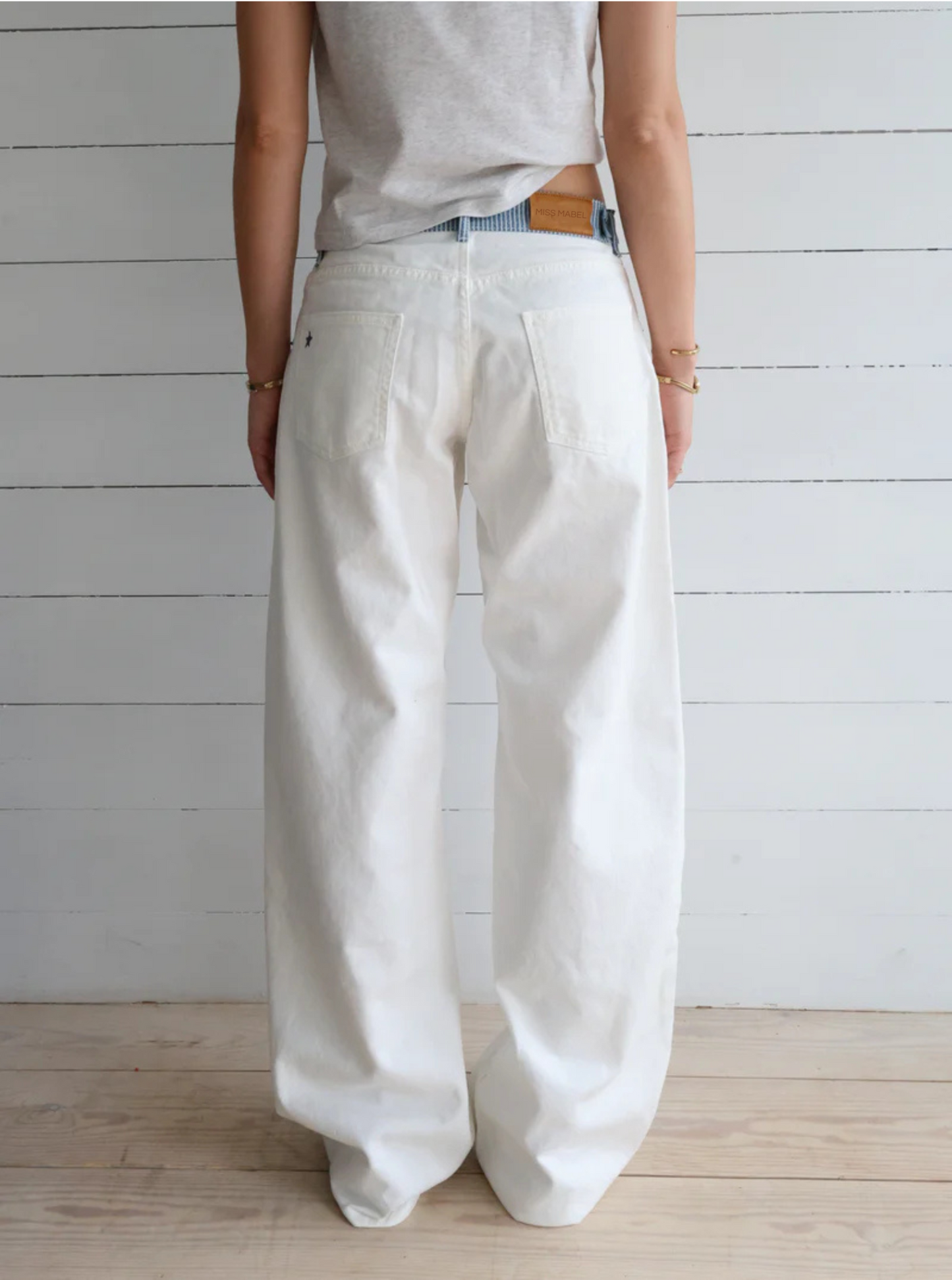 Milly Striped Relaxed Jeans