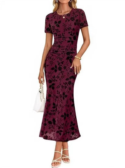 Women's Floral Print Midi Dress