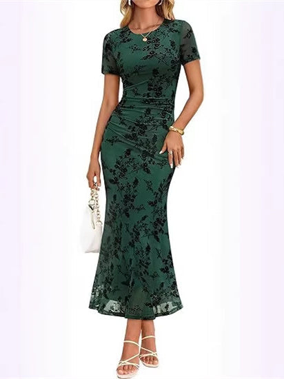 Women's Floral Print Midi Dress