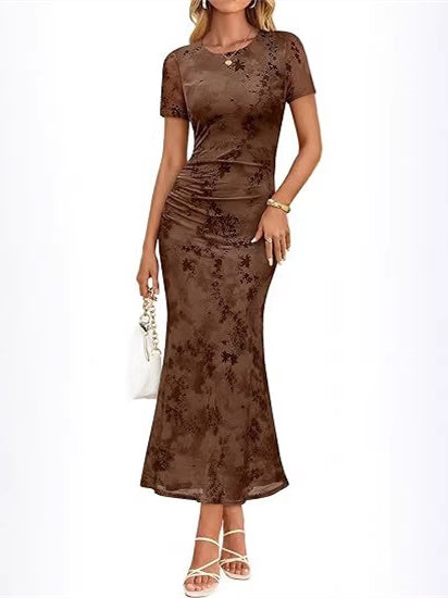 Women's Floral Print Midi Dress