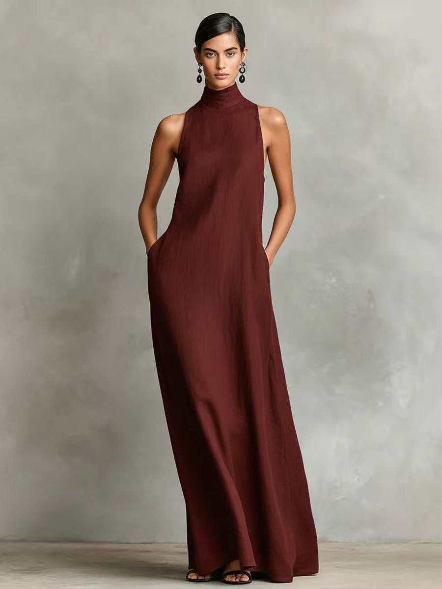 Simple Solid Color Midi Skirt
