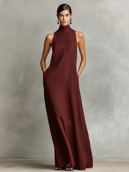 Simple Solid Color Midi Skirt