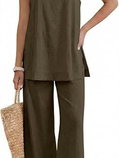 Waist-cinching Belt Solid Color Suit