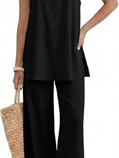 Waist-cinching Belt Solid Color Suit