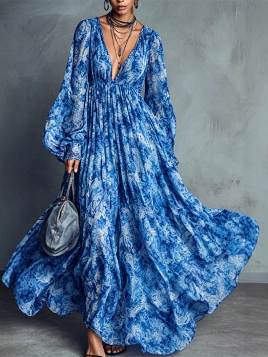 Floral Print Long Dress