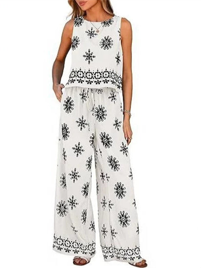 Floral Print Casual Suit