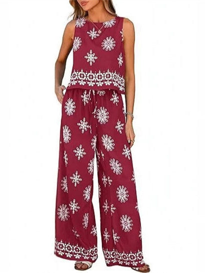 Floral Print Casual Suit