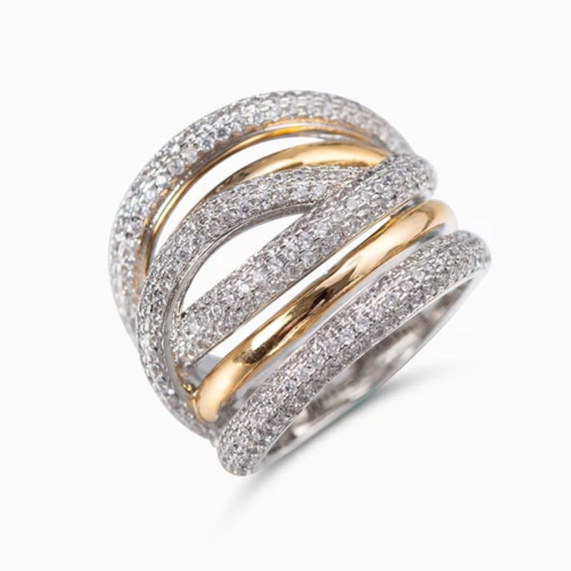 Sparkling Multi-Layer Ring