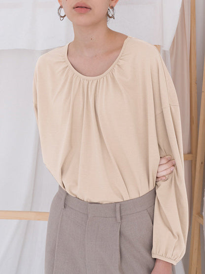 Loose-fitting Casual Cotton Short-sleeved Cover-up With Slightly Sheer Mesh Fabric