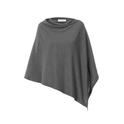 Asymmetric Drape Poncho | Soft Knit