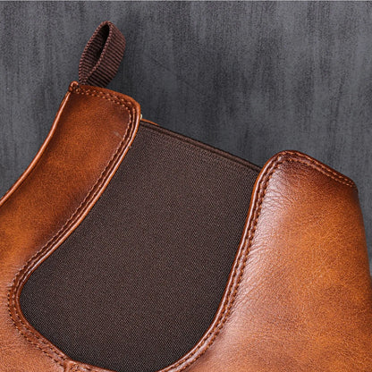 Men’s Chelsea Boots | Retro Slip-On | Synthetic Leather