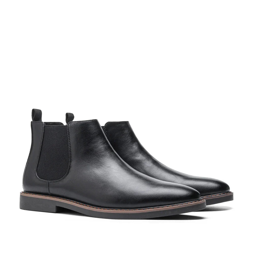 Men’s Chelsea Boots | Retro Slip-On | Synthetic Leather