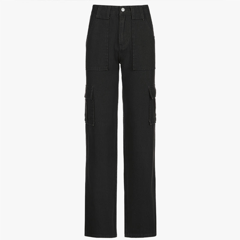 Julia Fashion - Mid-Rise Women's Jeans Y2K High Street Denim Pants
