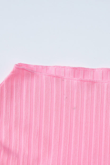 Mock Neck Cowl Back Knit Patchwork Ballon Dress