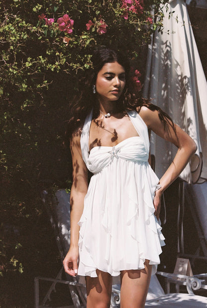 Caterina Floral Halter Dress