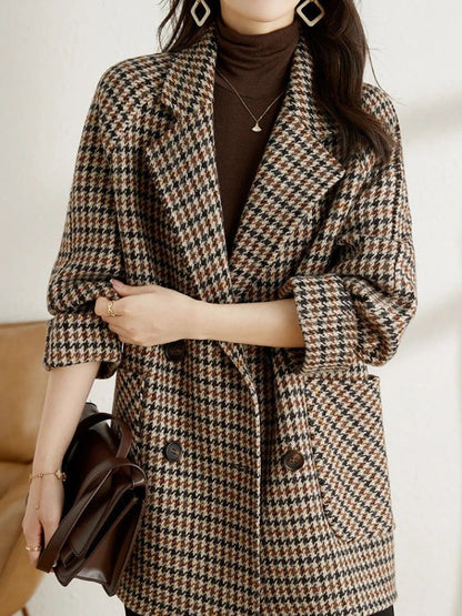 | Women's Check Blazer Jacket