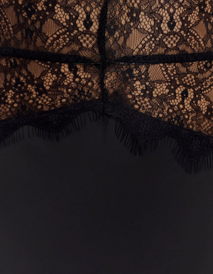 | Lace Waist Detail Halterneck Gown