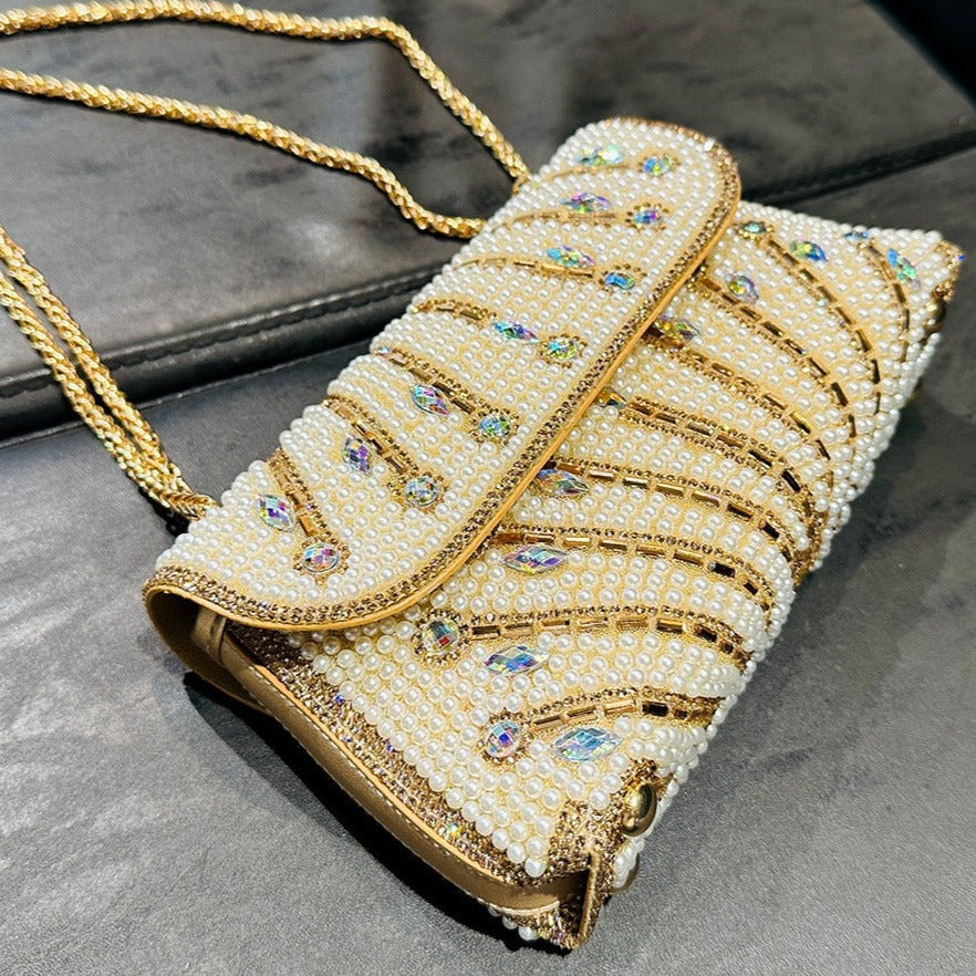 Rhinestone Clutch Bag by Luciana