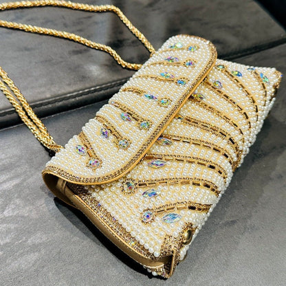 Rhinestone Clutch Bag by Luciana