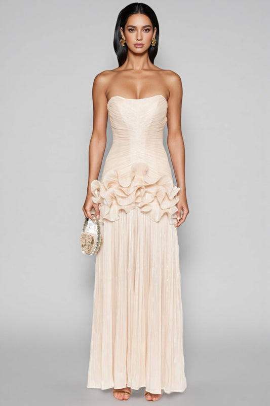 Wilfred Sheath Wood Earring Maxi Dress