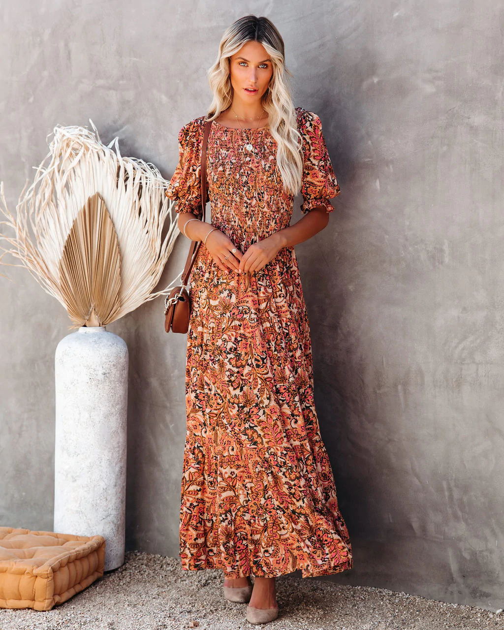 KittenAlarm - Anella Smocked Floral Maxi Dress