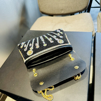 Rhinestone Clutch Bag by Luciana