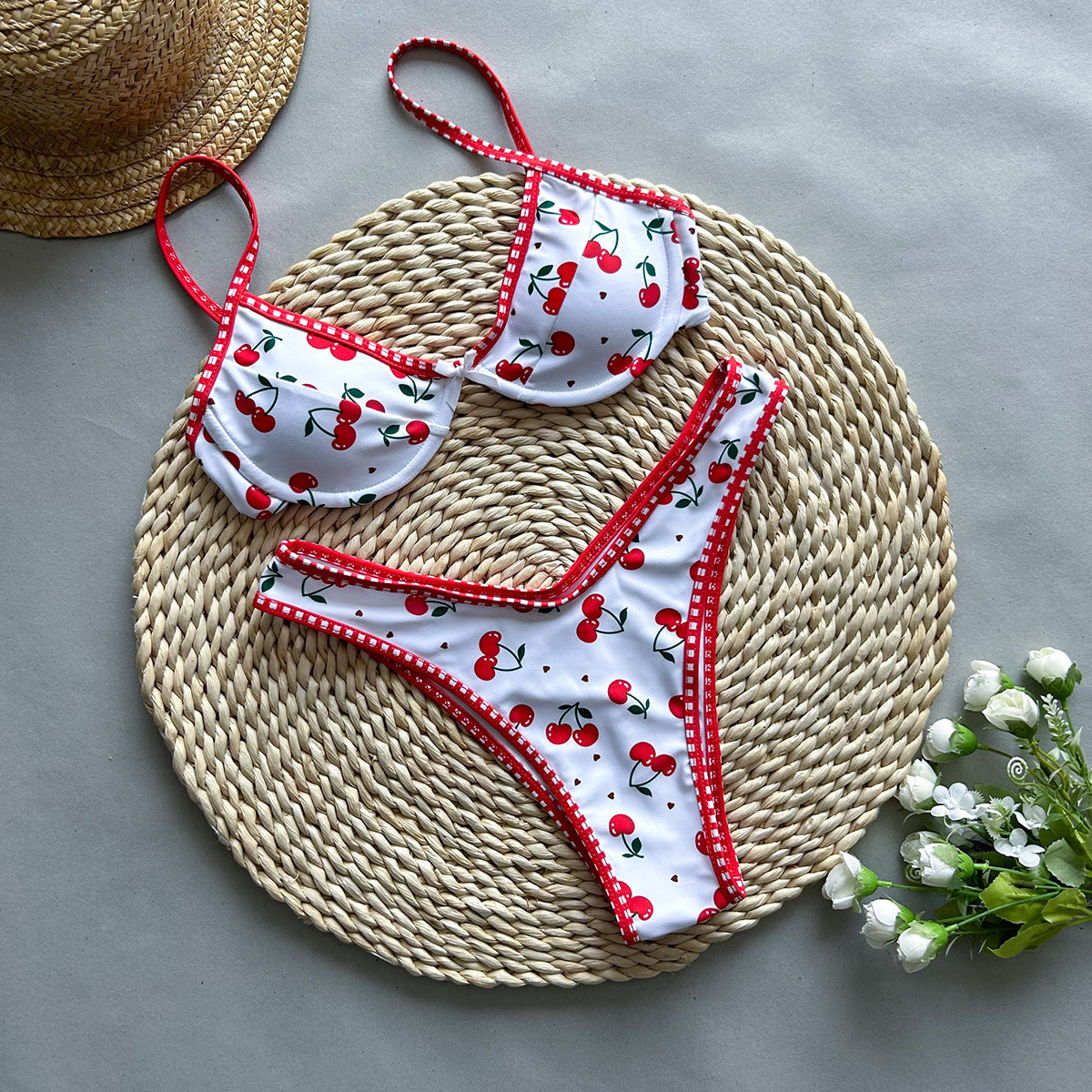 Joy Cherry Print Bikini Set